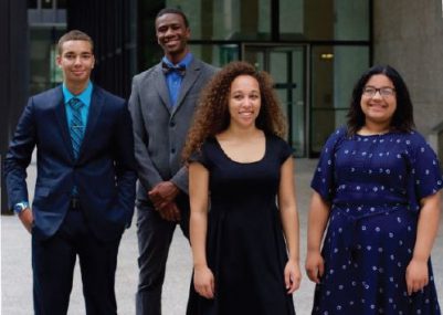 Dana, Weston, Haleigh and Rhiannon at Roosevelt University in Chicago