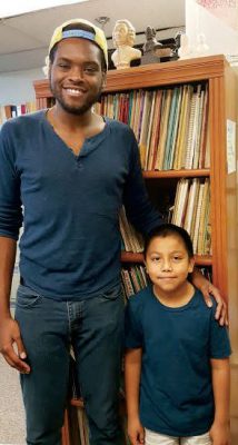 Breyon Ewing and his student, Michael